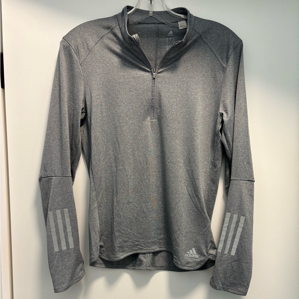 Adidas Heather Gray Climalite Pullover